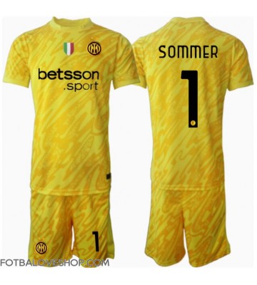 Inter Milan Yann Sommer #1 Brankářské Dětské Venkovní Dres 2024-25 Krátký Rukáv (+ trenýrky)